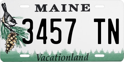 ME license plate 3457TN