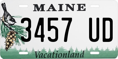 ME license plate 3457UD