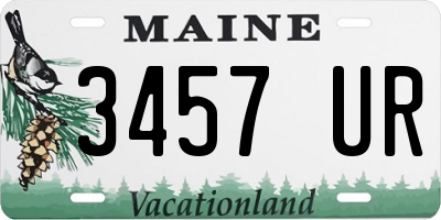 ME license plate 3457UR