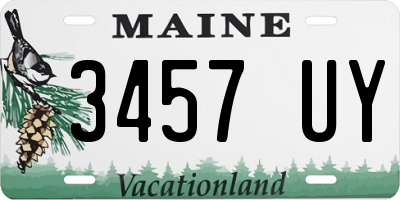 ME license plate 3457UY