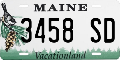 ME license plate 3458SD