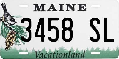 ME license plate 3458SL