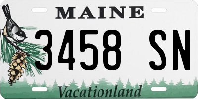 ME license plate 3458SN