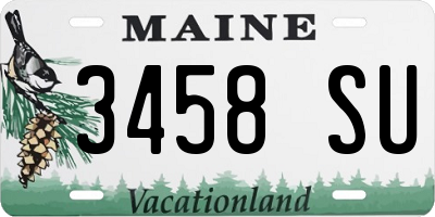 ME license plate 3458SU