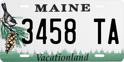 ME license plate 3458TA