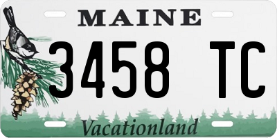 ME license plate 3458TC