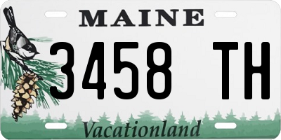 ME license plate 3458TH