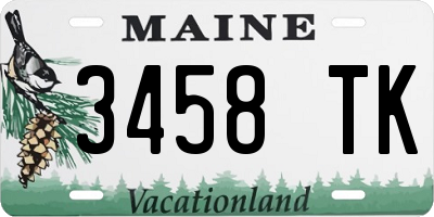 ME license plate 3458TK
