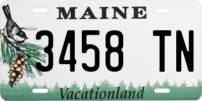 ME license plate 3458TN