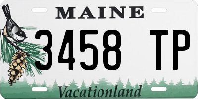 ME license plate 3458TP