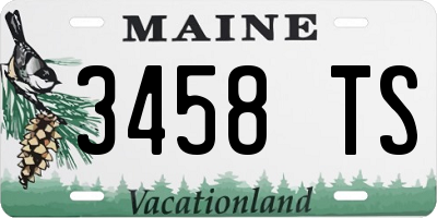 ME license plate 3458TS