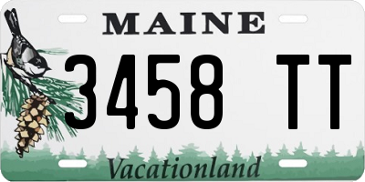 ME license plate 3458TT