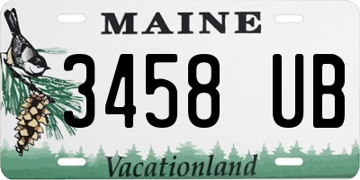 ME license plate 3458UB