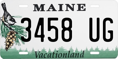 ME license plate 3458UG