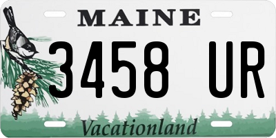 ME license plate 3458UR