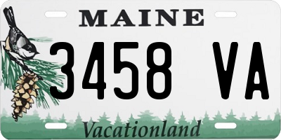 ME license plate 3458VA