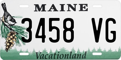ME license plate 3458VG