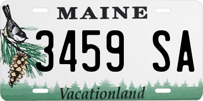 ME license plate 3459SA