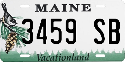 ME license plate 3459SB