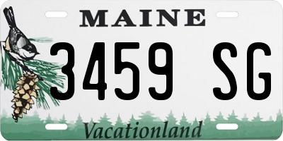 ME license plate 3459SG