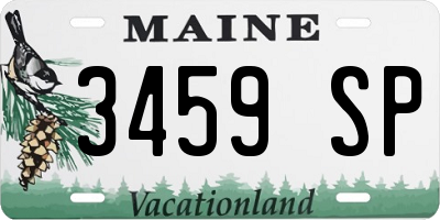 ME license plate 3459SP