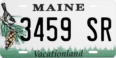 ME license plate 3459SR