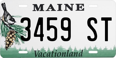 ME license plate 3459ST