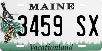 ME license plate 3459SX