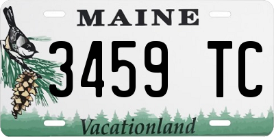 ME license plate 3459TC