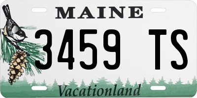 ME license plate 3459TS