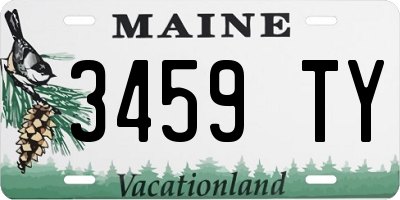 ME license plate 3459TY