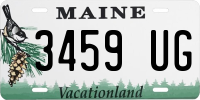 ME license plate 3459UG