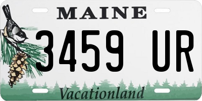 ME license plate 3459UR