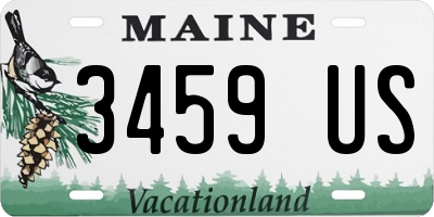 ME license plate 3459US