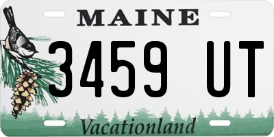 ME license plate 3459UT