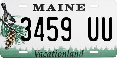 ME license plate 3459UU