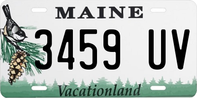 ME license plate 3459UV