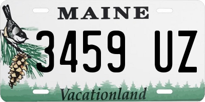 ME license plate 3459UZ