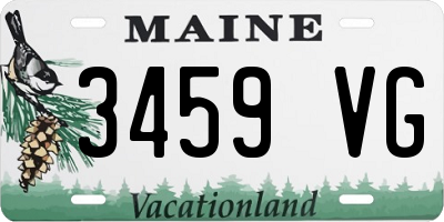 ME license plate 3459VG