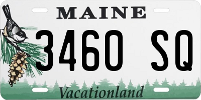 ME license plate 3460SQ