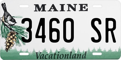 ME license plate 3460SR