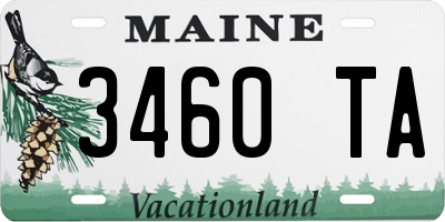 ME license plate 3460TA