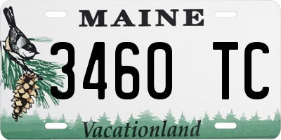 ME license plate 3460TC