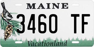 ME license plate 3460TF