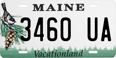 ME license plate 3460UA