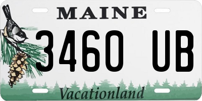 ME license plate 3460UB