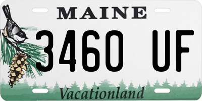 ME license plate 3460UF