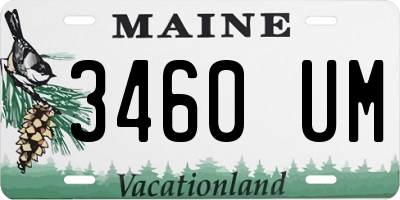 ME license plate 3460UM