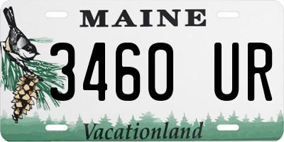 ME license plate 3460UR