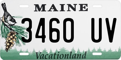 ME license plate 3460UV